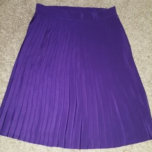 Purple Pleated Skirt